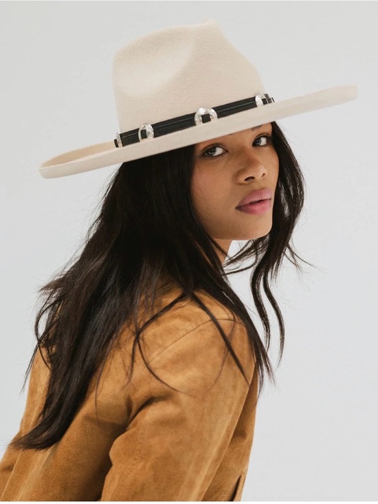 GIGI PIP Amelia Pencil Brim Fedora Hat - Cream main image 2